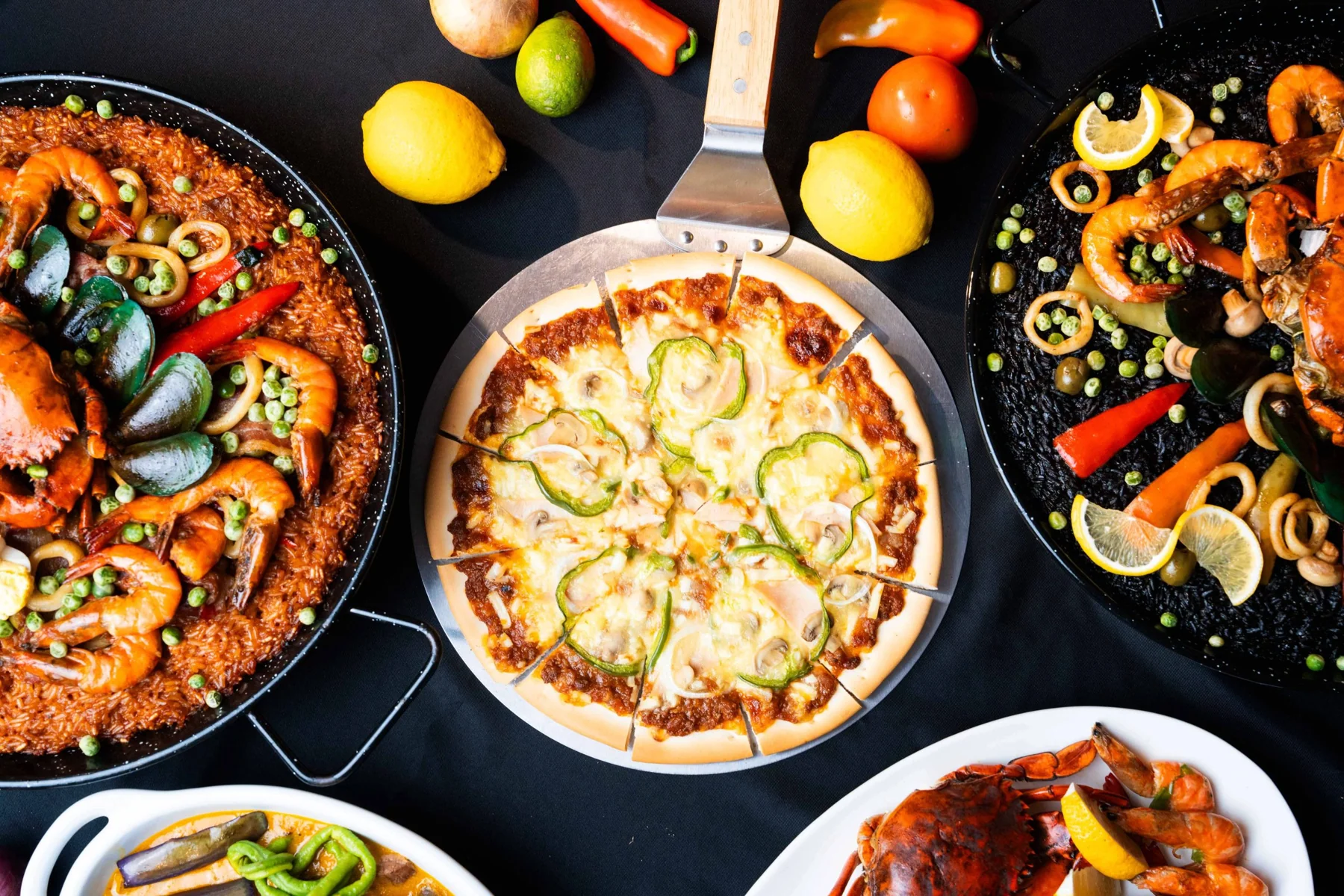 A colorful selection of dishes from Annabel’s Restaurant