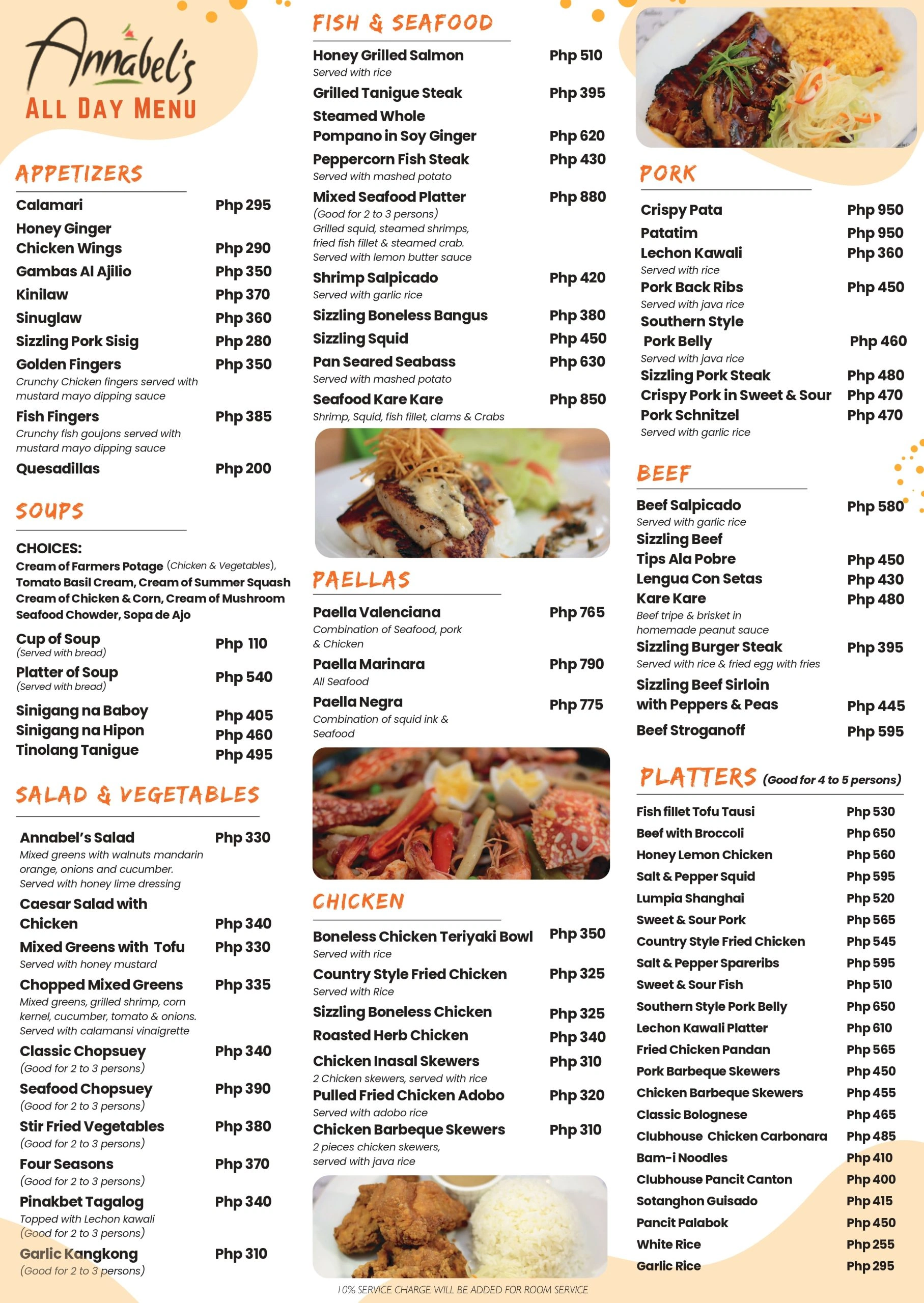 À La Carte · Page 1 from Annabel’s Restaurant